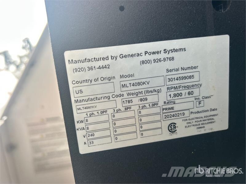 Generac MLT4080KV 8 kW Light Tower Освітлювальні вежі