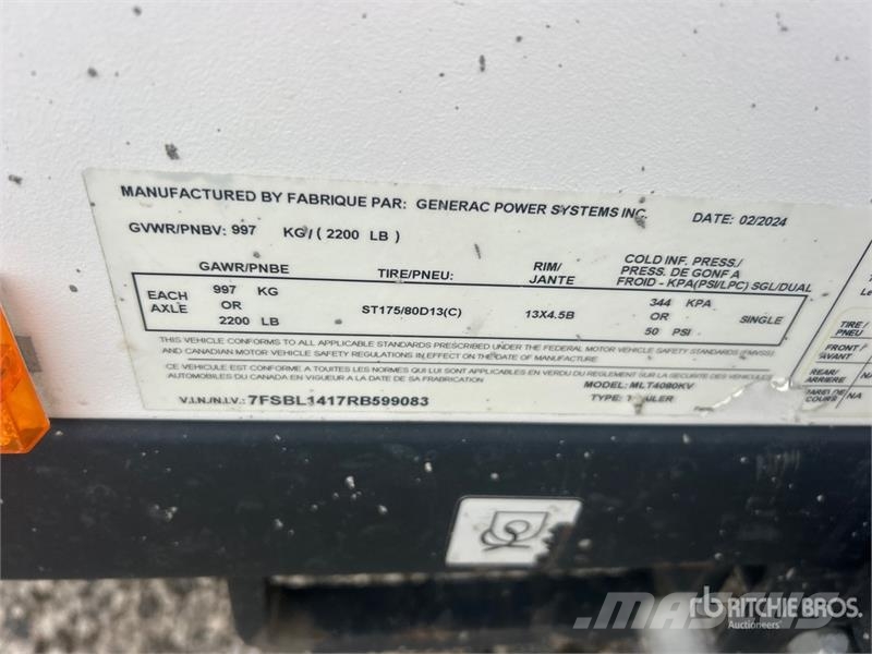 Generac MLT4080KV 8 kW Light Tower Light towers