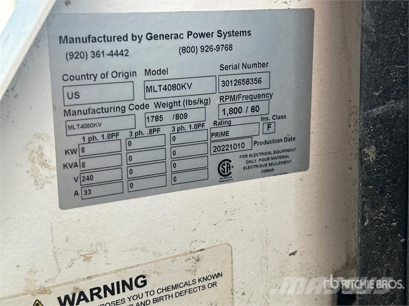 Generac MLT4080KV 8 kW Light Tower Mobiilsed valgustusseadmed