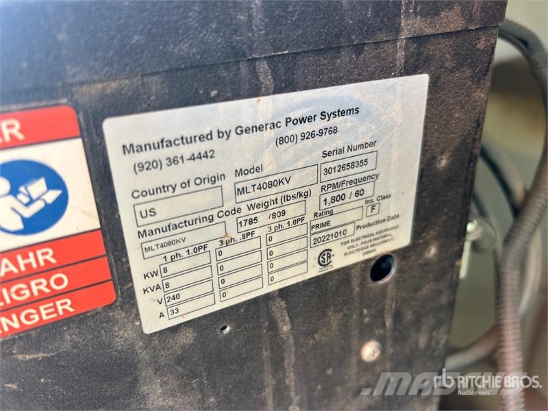 Generac MLT4080KV 8 kW Light Tower Torri faro