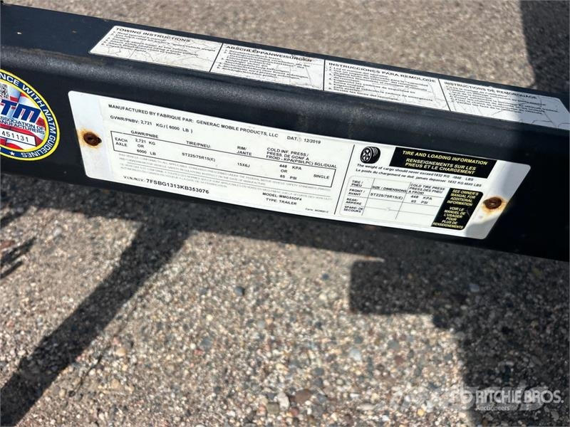 Generac MMG55DF4 44 kW Mobile Generator Set Diesel Generators