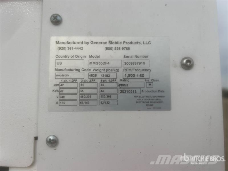 Generac MMG55DF4 Generator Set مولدات ديزل