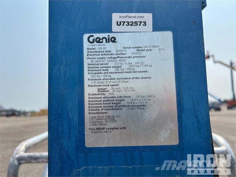 Genie GR-20 Vertical Mast Lift Vertikalna dvigala