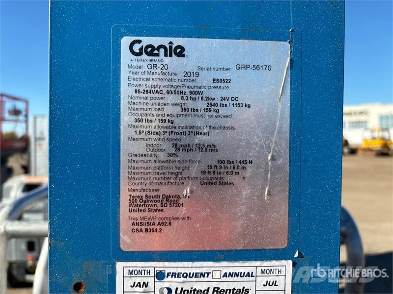 Genie GR20 Vertical Mast Lift 客货电梯