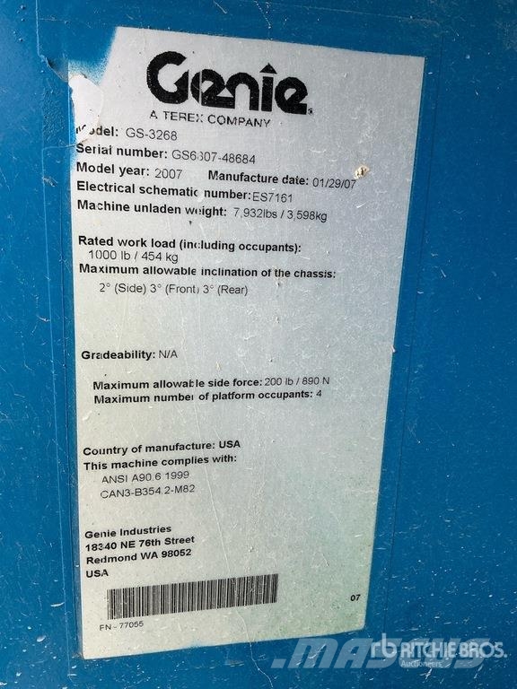 Genie GS-3268 Elevadores de tesoura
