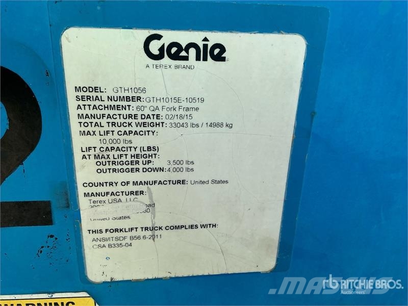 Genie GTH-1056 Teleskopski viličarji