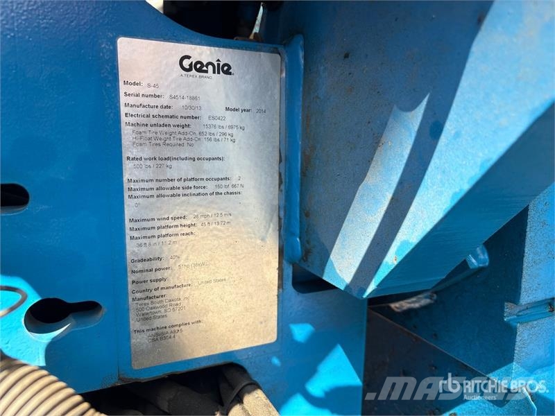 Genie S-45 4WD Diesel Telescopic Boom Lift Teleskopske dvižne ploščadi