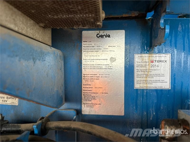 Genie S-85 4WD Diesel Telescopic Boom Lift Nacelles télescopiques