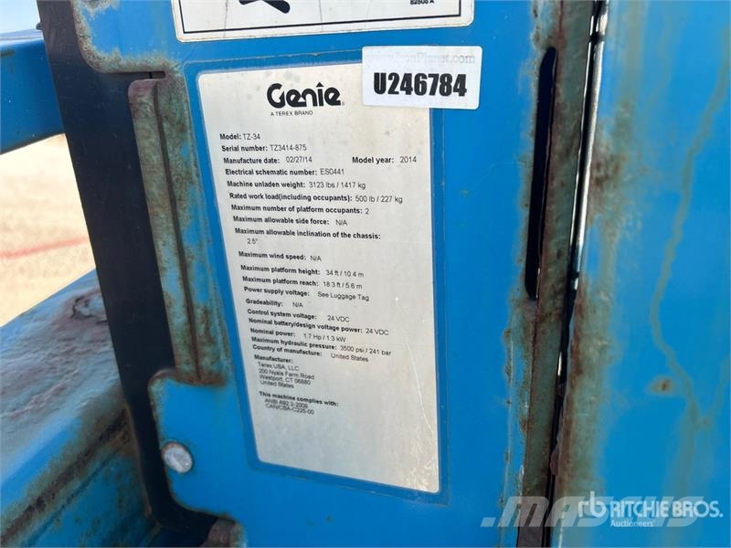Genie TZ-34/20 Towable Lift Vlečne dvižne ploščadi