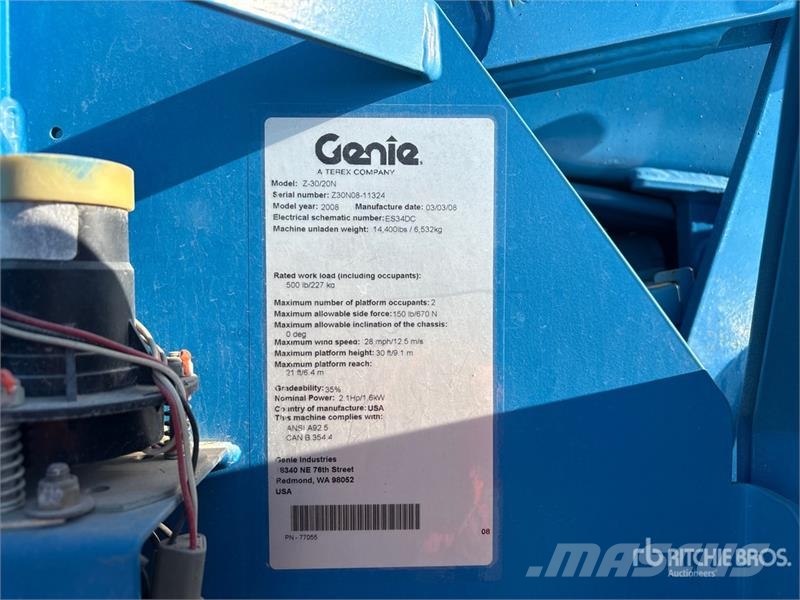 Genie Z-30/20N Zglobne dvižne ploščadi