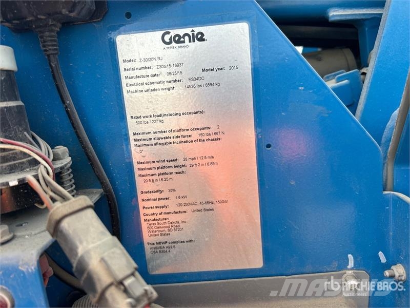 Genie Z-30/20N RJ 2WD Electric Articulating Boom Lift Articulated boom lifts