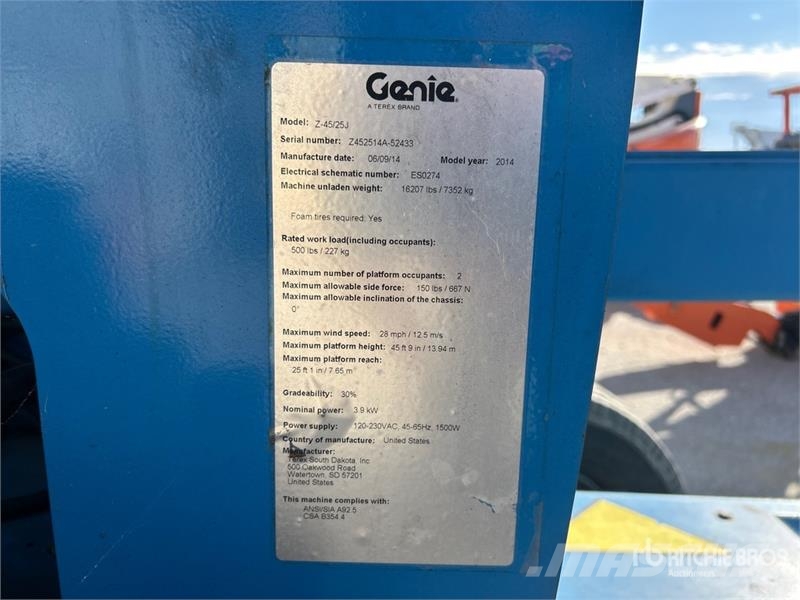 Genie Z-45/25J 2WD Electric Articulating Boom Lift Articulated boom lifts