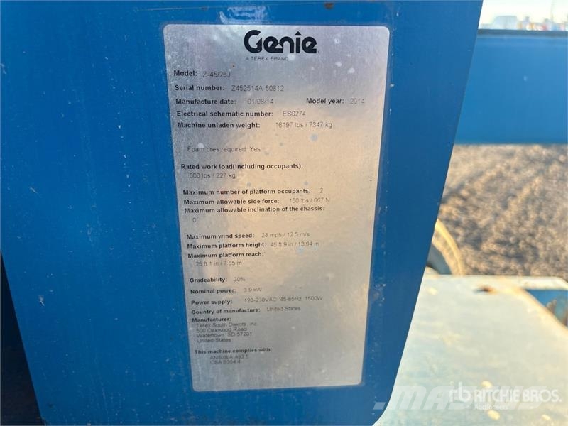Genie Z-45/25J 2WD Electric Articulating Boom Lift Articulated boom lifts