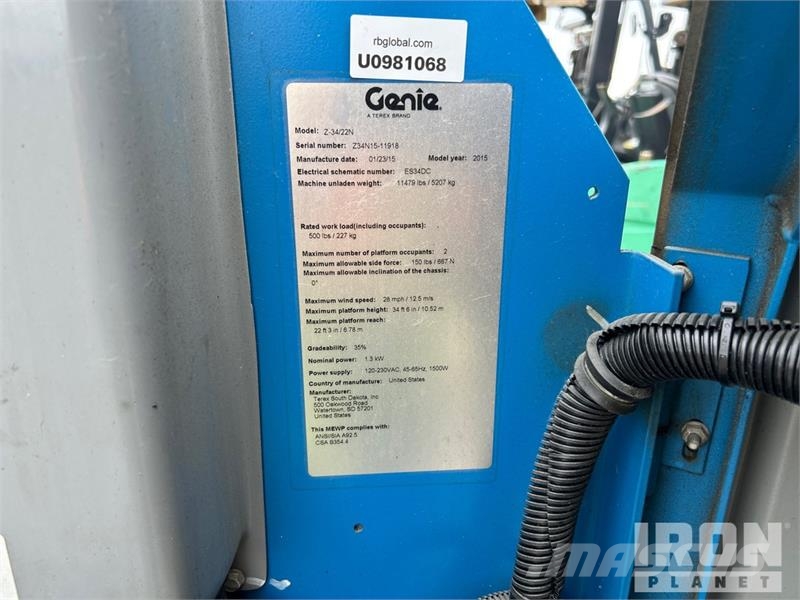 Genie Z34/22N 2WD Electric Articulating Boom Lift Zglobne dvižne ploščadi