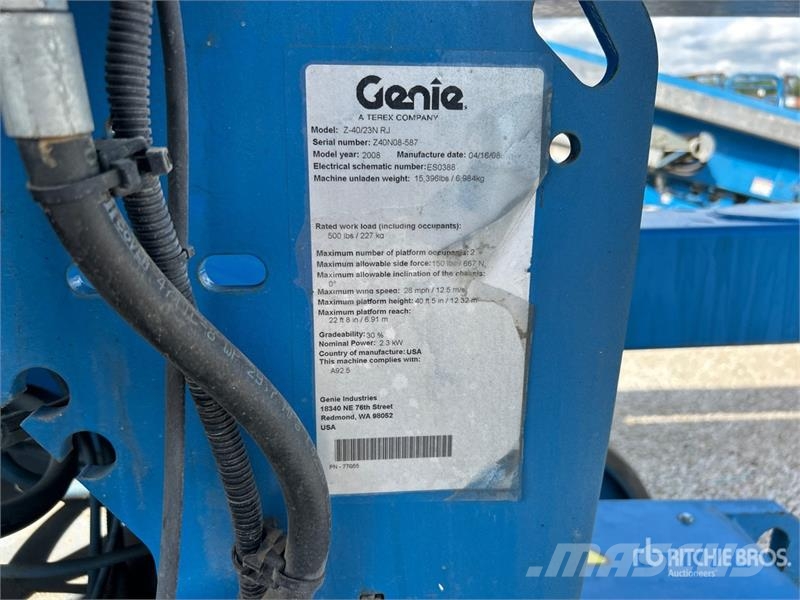 Genie Z40/23N RJ 2WD Electric Articulating Boom Lift Zglobne dvižne ploščadi