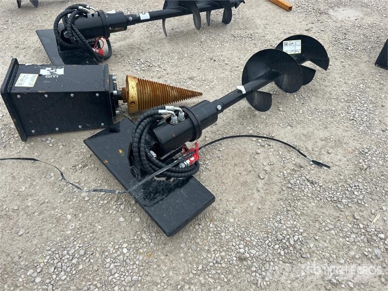 GIYI 62 in Mini Skid Steer Auger (Unused) Boren