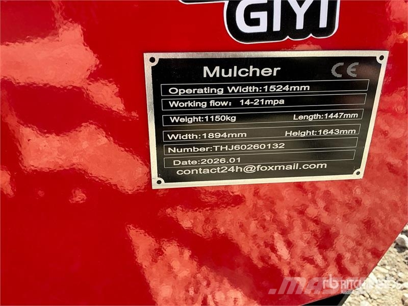 GIYI GY-60 60 in Skid Steer Mulcher (Unused) Lesné mulčovače
