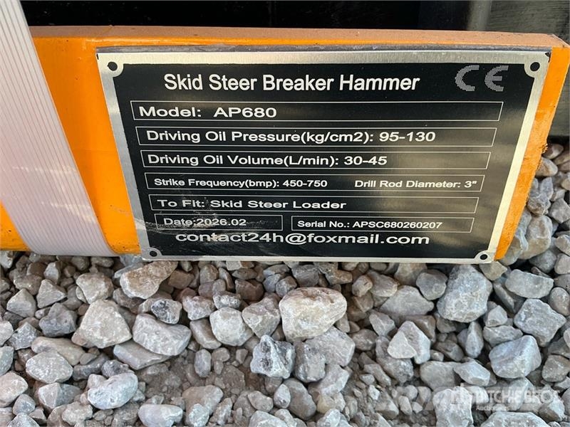GIYI GY-AP680 Skid Steer Breaker (Unused) 鐵鎚/碎石機