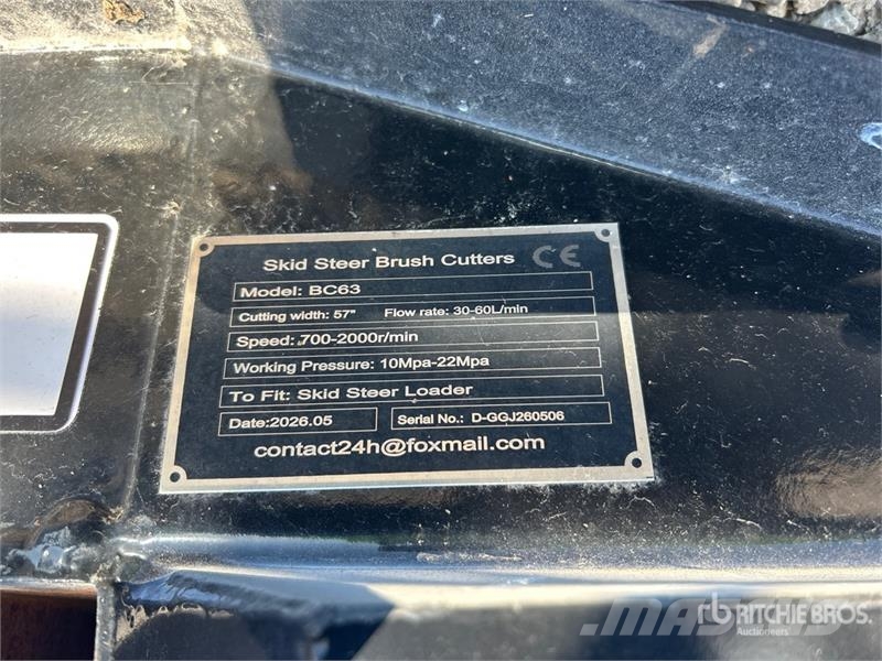 GIYI GY-BC63 60 in Skid Steer Brush Cutter (Unused Piekabināmās pļaujmašīnas