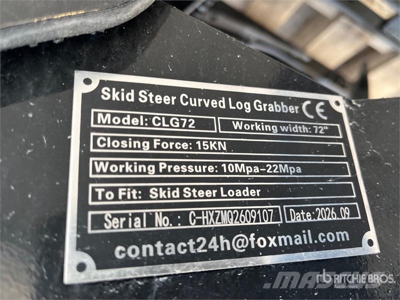 GIYI GY-CLG72 72 in Log Skid Steer Grapple (Unused Grijpers