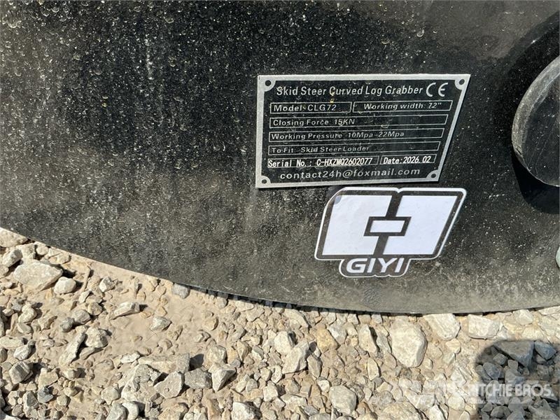  GIYI GY-CLG72 72 in Log Skid Steer Grapple (Unused Polipler