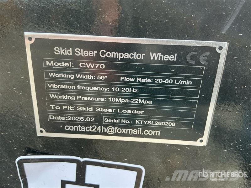  GIYI GY-CW70 59 in Padfoot Skid Steer Vibratory Ro Road Rollers