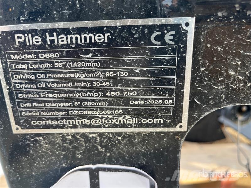  GIYI GY-D680 Skid Steer Post Driver (Unused) Gårds‐husdyr gjerder