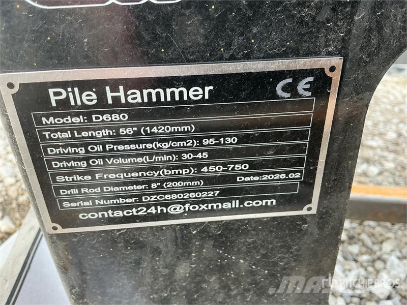 GIYI GY-D680 Skid Steer Post Driver (Unused) Sprzęt ogrodzeniowy