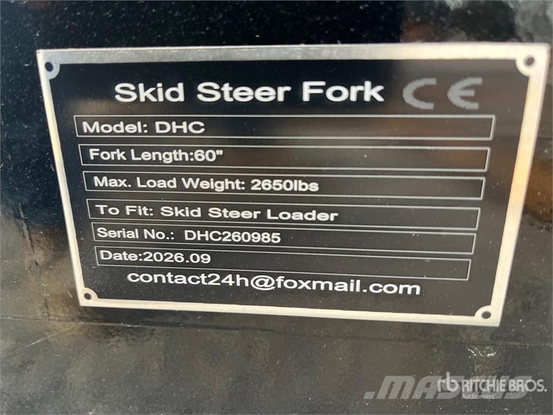 GIYI GY-DHC 59 in Skid Steer Forks (Unused) Forche