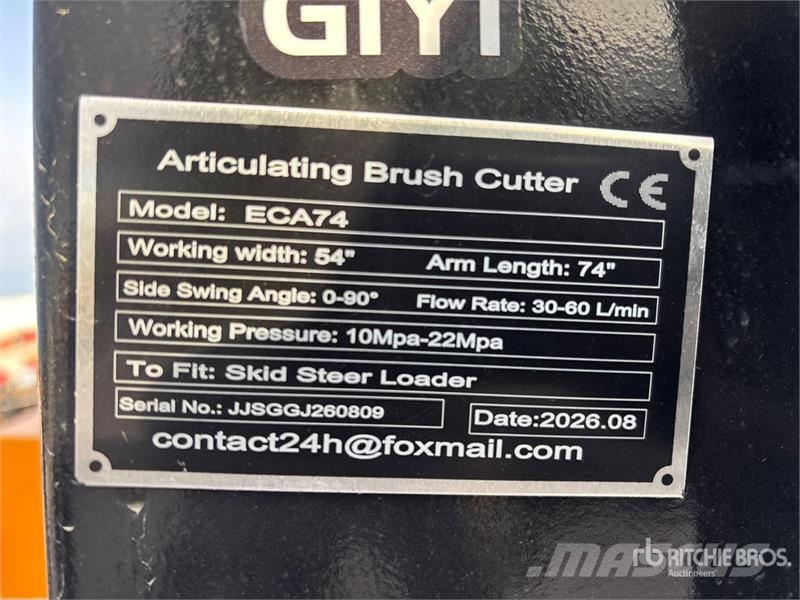 GIYI GY-ECA74 54 in Articulating Skid Steer Brush Priključne i vučne kosilice