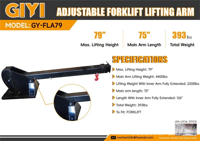 GIYI GY-FLA79 126 in Forklift Telescopic Boom (Unu Diger parçalar