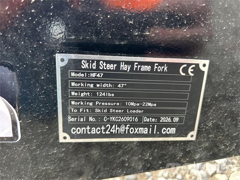  GIYI GY-HF47 45 in Skid Steer Bale Spear (Unused) Drugi deli