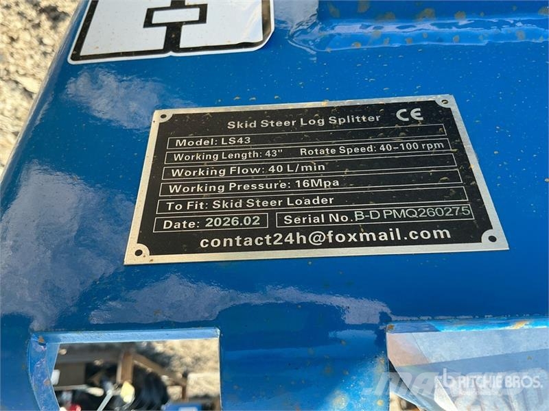 GIYI GY-LS43 43 in Skid Steer Log Splitter (Unused Διαχωριστές και κόπτες ξυλείας