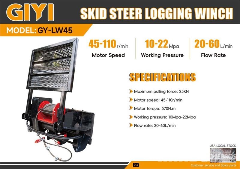  GIYI GY-LW45 Skid Steer Logging Winch (Unused) Other components
