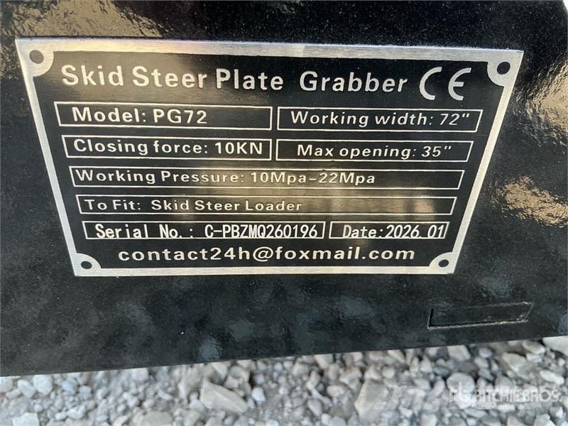  GIYI GY-PG72 72 in Skid Steer Grapple (Unused) 집게