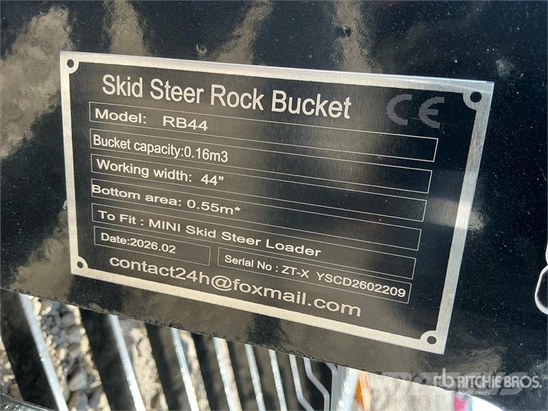 GIYI GY-RB44 Rock Mini Skid Steer Bucket (Unused) Ковші