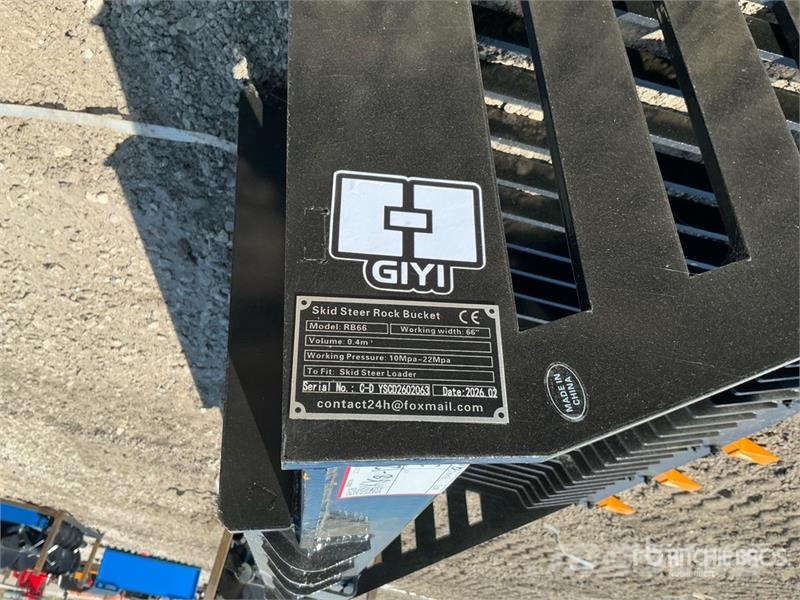 GIYI GY-RB66 66 in Rock Skid Steer Bucket (Unused) Łyżki do ładowarek