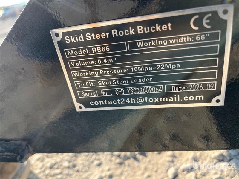 GIYI GY-RB66N 66 in Rock Skid Steer Bucket (Unused Baldes