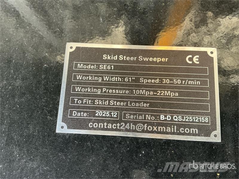 GIYI GY-SE61 61 in Skid Steer Broom (Unused) Børster