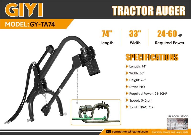  GIYI GY-TA74 3-Point Tractor Auger (Unused) Další