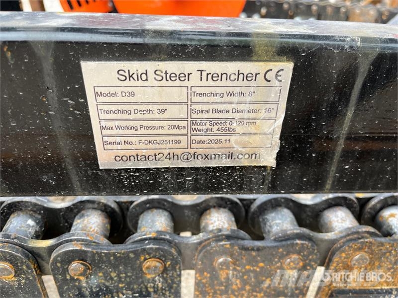  GIYI GY-Y D380 Skid Steer Trencher (Unused) Zanjadoras