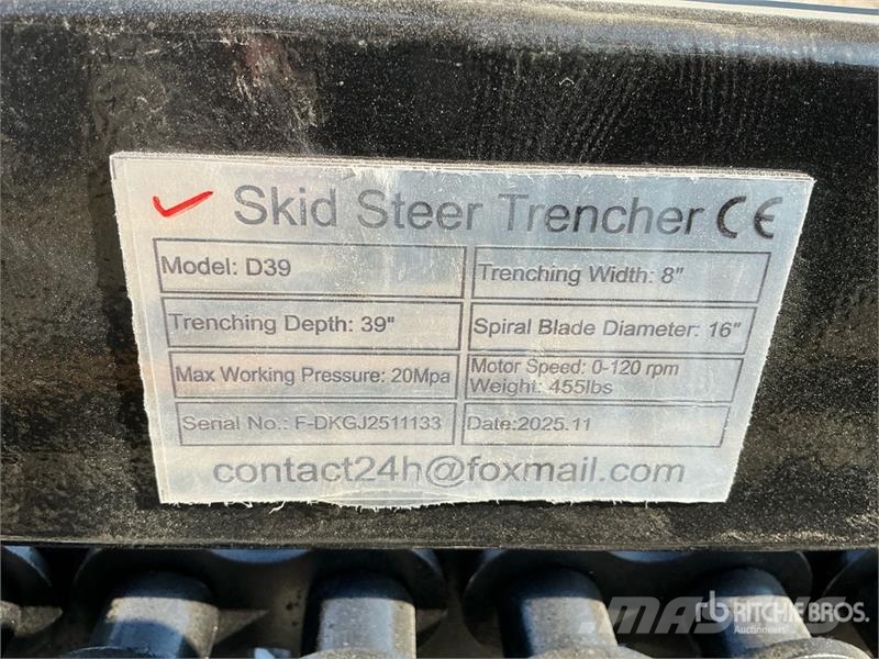 GIYI GY-Y D380 Skid Steer Trencher (Unused) Trenchers