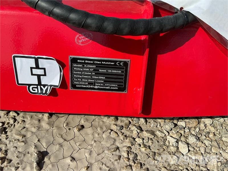  GIYI GYx-DM43 43 in Disc Skid Steer Mulcher (Unuse 林業覆蓋機