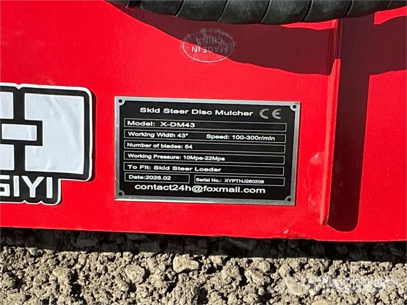  GIYI GYx-DM43 43 in Disc Skid Steer Mulcher (Unuse 林業覆蓋機