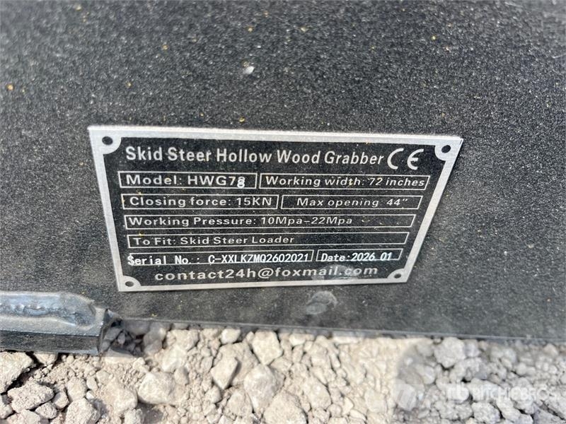 GIYI HWG78 72 in Skeleton Skid Steer Grapple Bucke Grapples