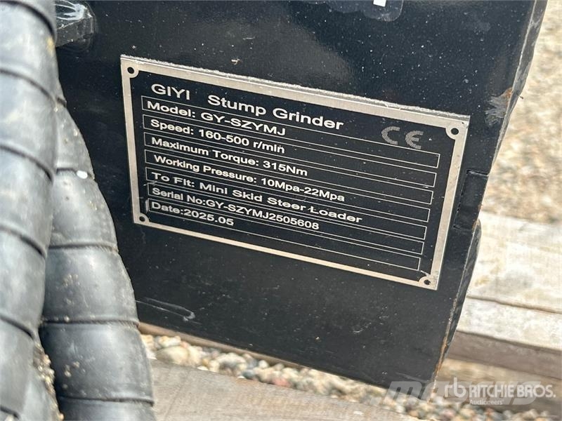 GIYI Mini Skid Steer Stump Grinder Elektriske harver / jordfræsere