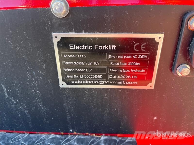 GIYI SL-D15 3300 lb Electric Forklift (Unused) Carretillas de horquilla eléctrica