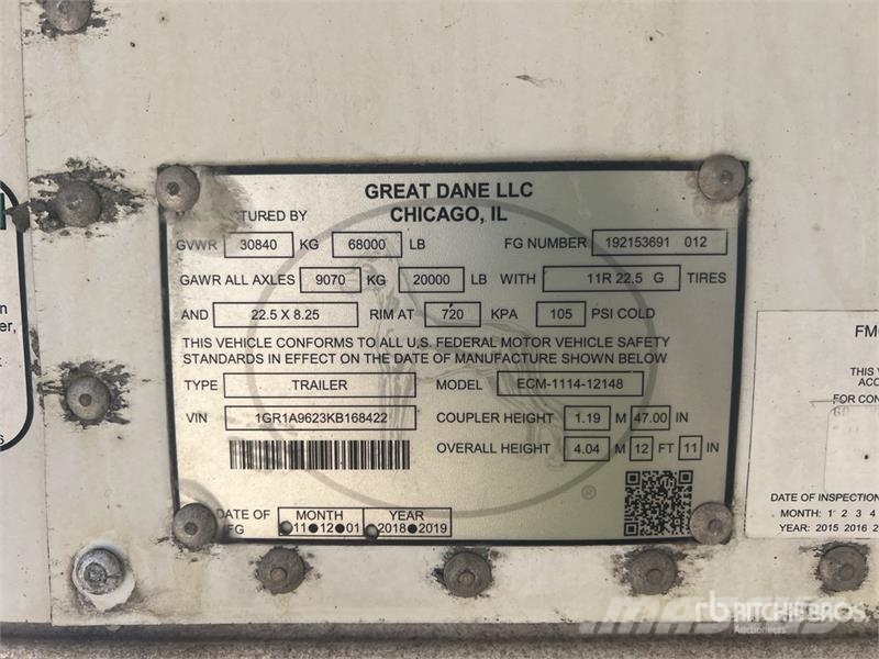Great Dane 48 ft T/A Multi -Temp Refrigerated Trailer Ημιρυμούλκες ψυγείο