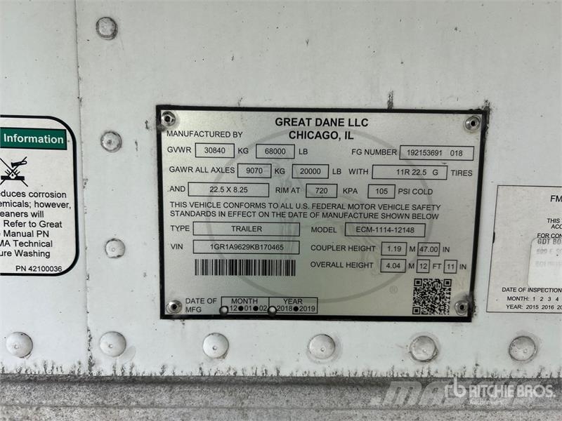 Great Dane 48 ft x 102 in T/A Multi -Temp Refrigerated Traile Hűtős félpótkocsik