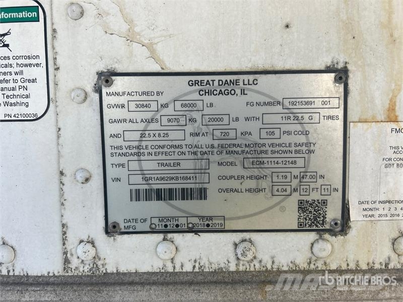Great Dane 48 ft x 102 in T/A Multi -Temp Refrigerated Traile Hladilne polprikolice